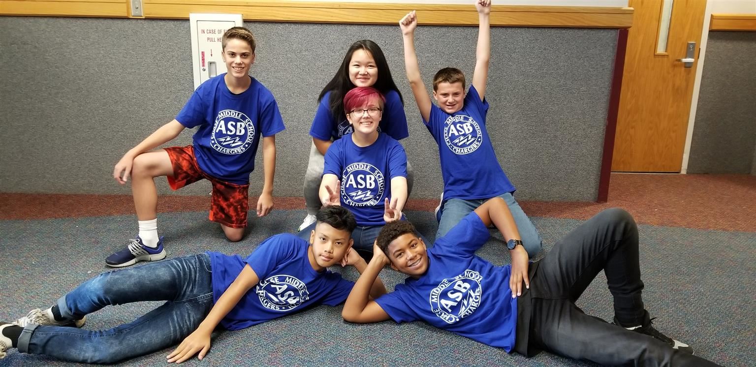 Image of ASB Officers for the 2019-2020 school year having fun